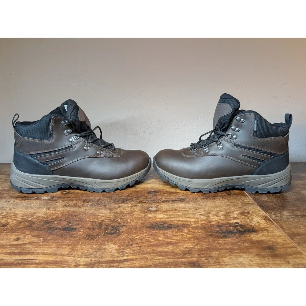 Eddie Bauer Everett Brown Leather Hiking Boots Mens 13‎ M Trail Outdoor